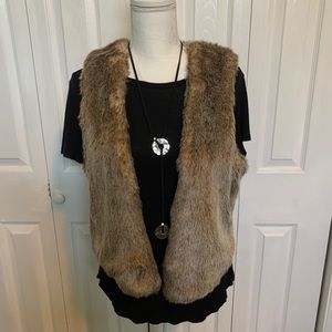 Brown fur vest from Aerie